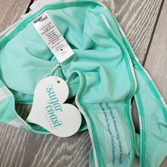 NEW🌊Sugar Coast by Lolli Bikini Bow Stripe Bottom - Picture 4 of 4